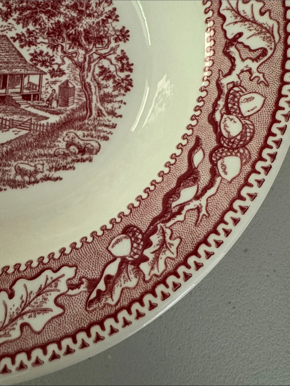 Set of three 1965 Royal Ironstone Memory Lane pattern by Royal China made in USA
